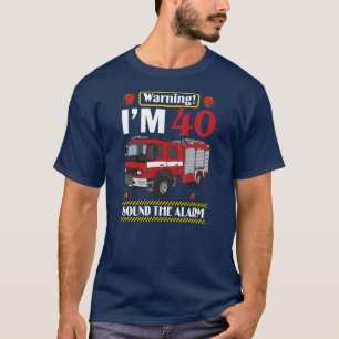 T-shirt Camion d'incendie 40 ans pompier 40e anniversaire