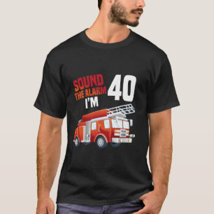 T-shirt Camion d'incendie 40e anniversaire pompier thème 4