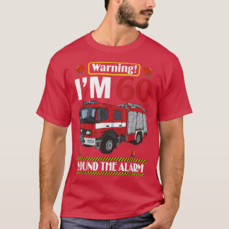 T-shirt Camion d'incendie 60 ans pompier 60e anniversaire 