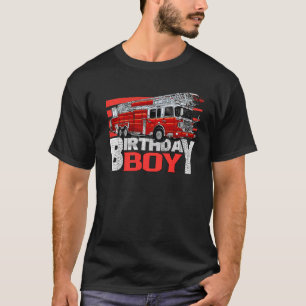 T-shirt Camion d'incendie Anniversaire Garçon jumelé Camio
