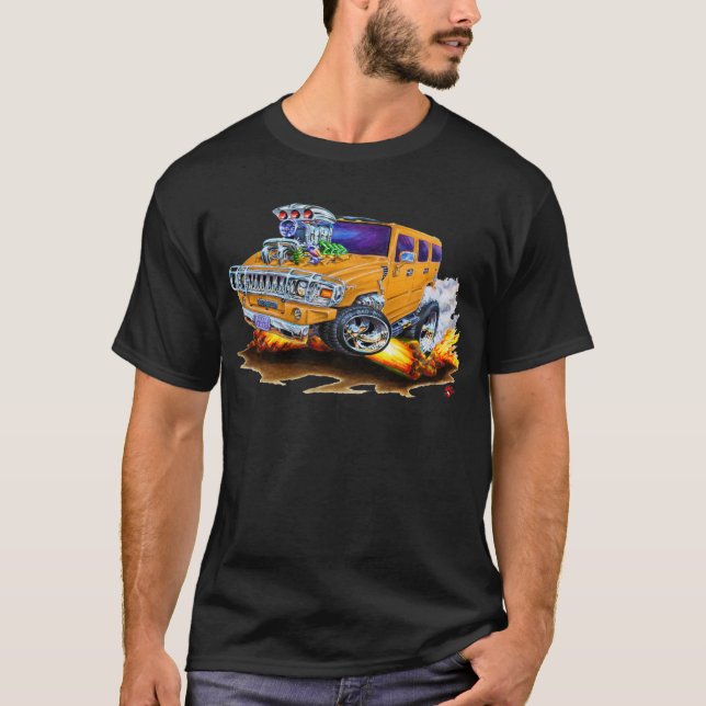 T-shirt Camion d'orange de H2 de Hummer (Devant)
