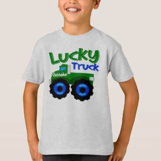 T-shirt Camion du jour de St Patrick nommé de l'enfant