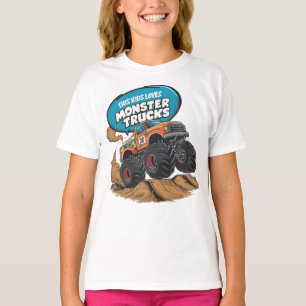 T-shirt Camion Enthousiaste pour enfant et monstre