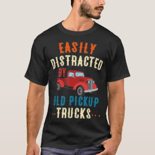 T-shirt Camion Facilement Distrait Par De Vieux Camions De