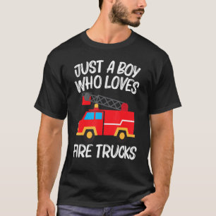 T-shirt Camion-feu cool pour garçons Hommes Enfants Camion