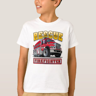 T-shirt Camion-feu de dessin