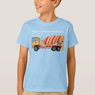 T-shirt Camion malaxeur avec espace pour nom ou texte