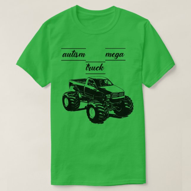 T-shirt camion méga autisme classique 3 (Design devant)