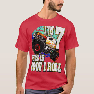 T-shirt Camion Monster 7 ans Anniversaire 2