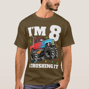 T-shirt Camion Monster 8e anniversaire garçon 8 ans