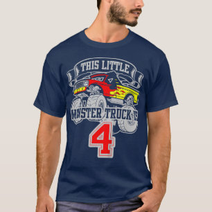T-shirt Camion Monster Enfants 4e anniversaire Ce petit mo