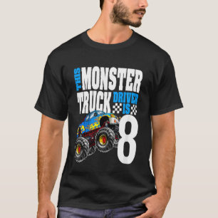 T-shirt Camion Monster Enfants 8e anniversaire Monster 8 a