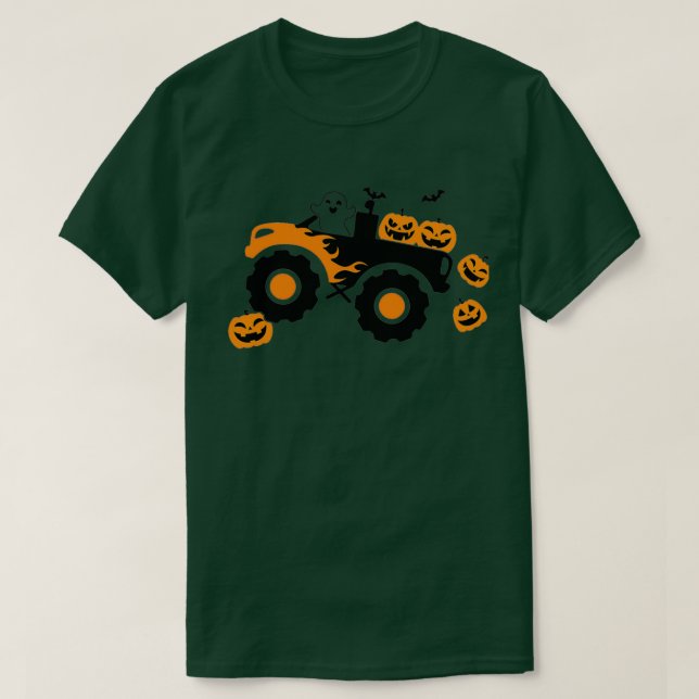 T-shirt Camion Monster Halloween 1 (Design devant)