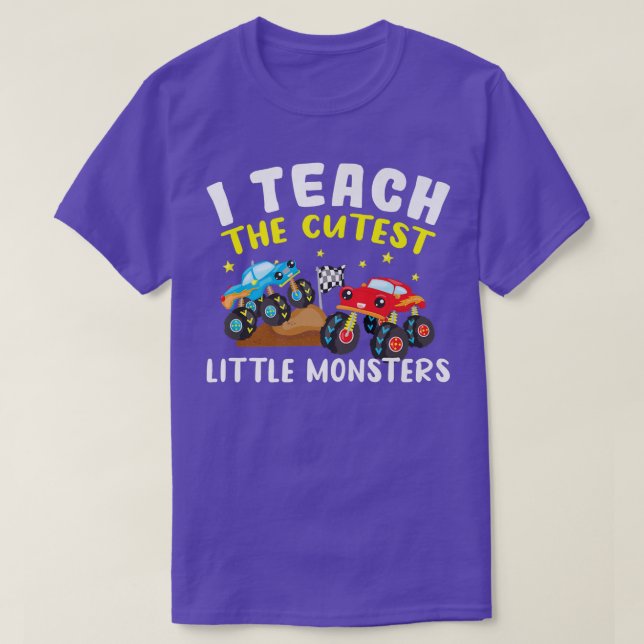 T-shirt Camion Monster J'Enseigne Les Petits Monstres Les  (Design devant)