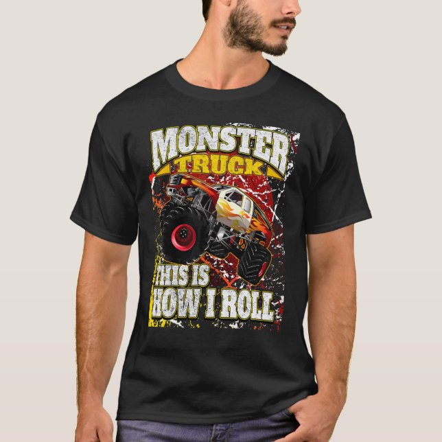 T-shirt Camion Monster Par Monstee (Devant)