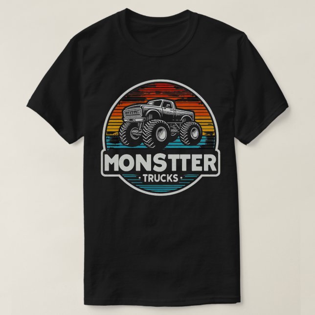 T-shirt Camion Monster pour jeunes adultes (Design devant)