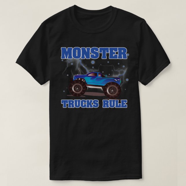 T-shirt Camion Monster Règle Anniversaire Cadeau Noël Cade (Design devant)