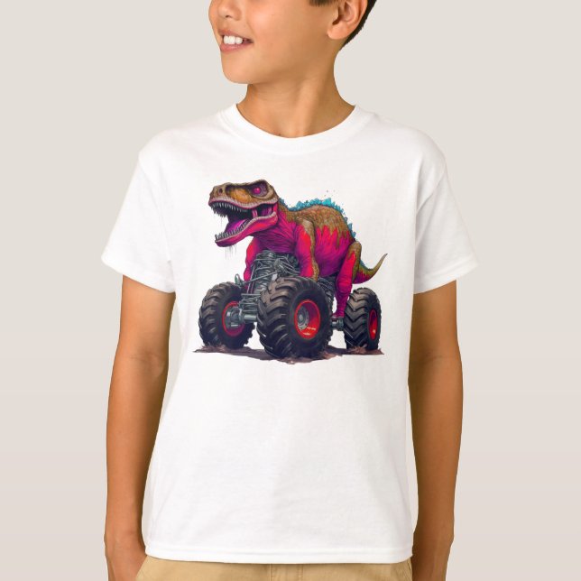 T-shirt Camion Monster T-Rex (Devant)