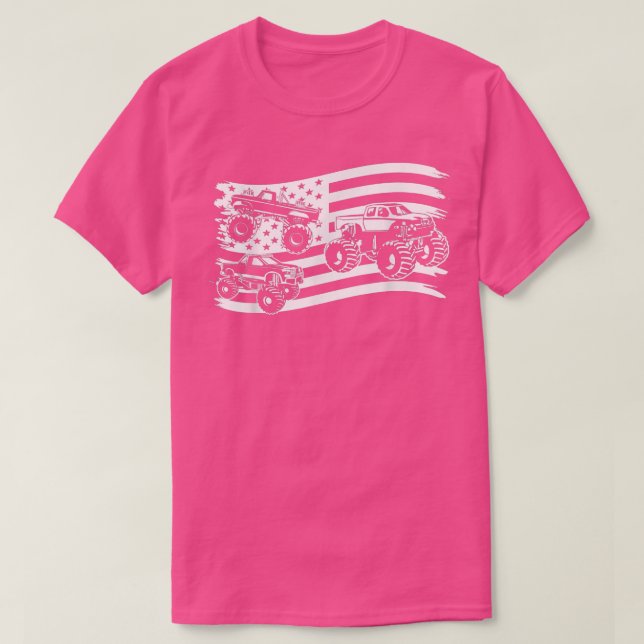 T-shirt Camion Monster vintage - Drapeau vintage Creative  (Design devant)