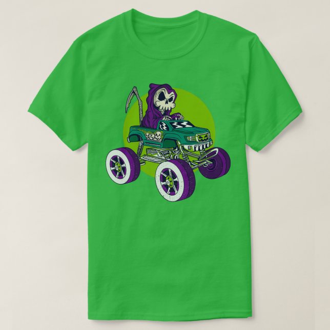 T-shirt Camion monstre crâne 2 (Design devant)