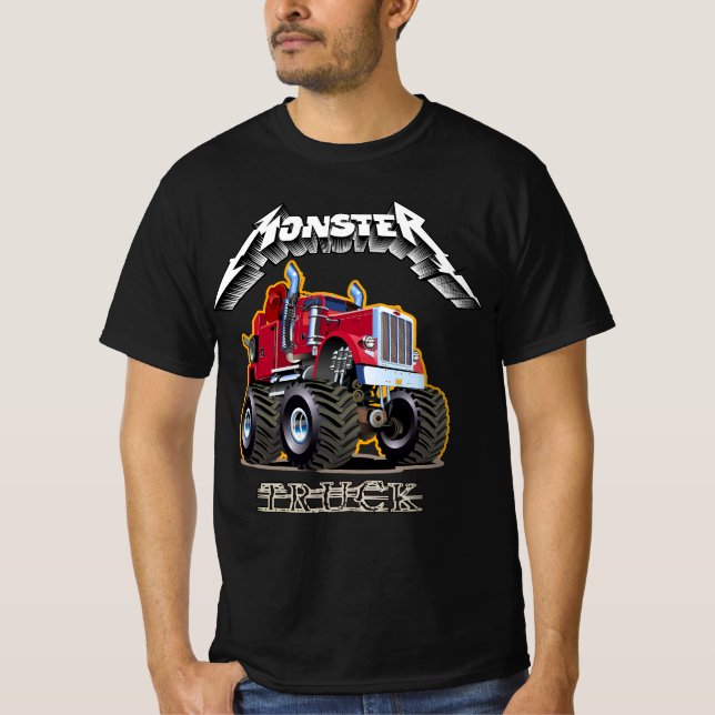 T-shirt Camion monstre de dessin animé (Devant)
