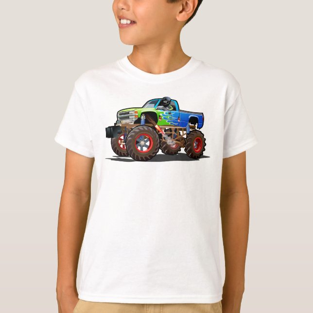 T-shirt Camion monstre de dessin animé (Devant)