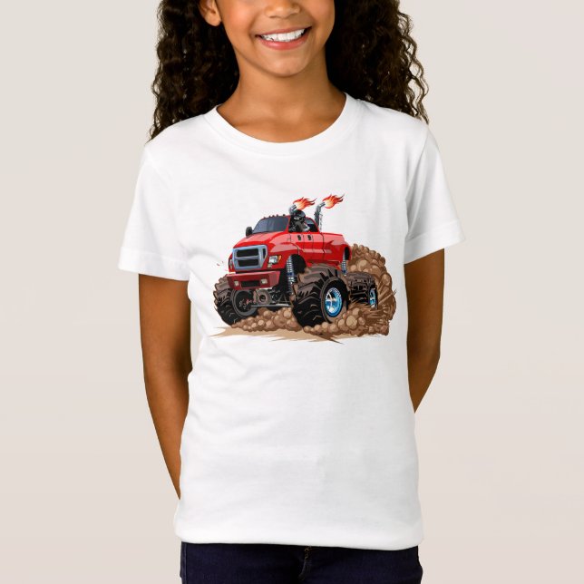 T-Shirt Camion monstre de dessin animé (Devant)