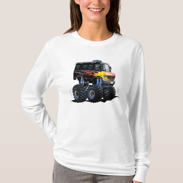 T-shirt Camion monstre de dessin animé (Devant)