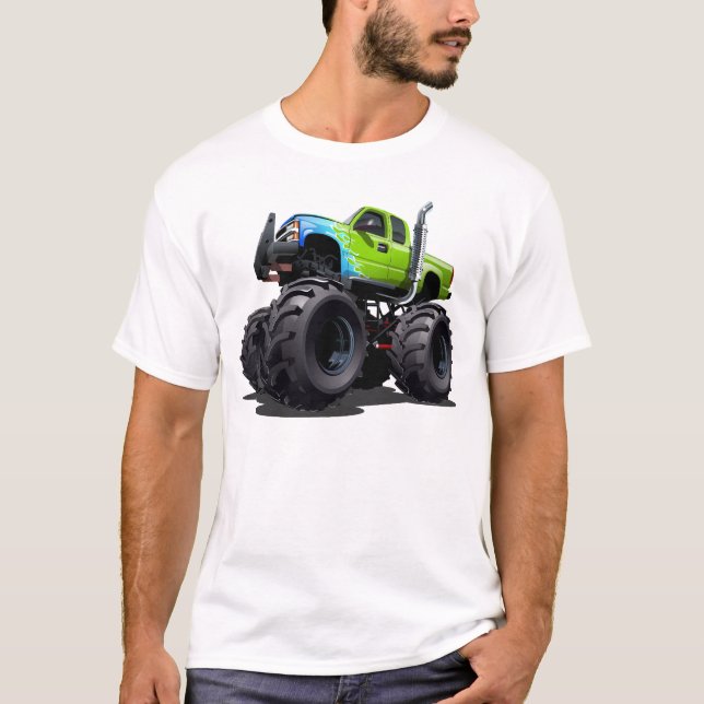 T-shirt Camion monstre de dessin animé (Devant)
