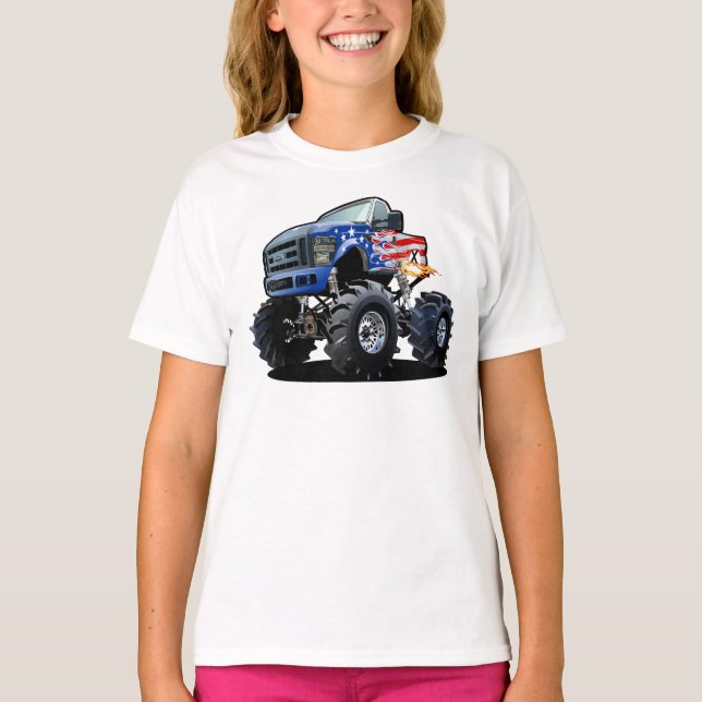 T-shirt Camion monstre de dessin animé (Devant)