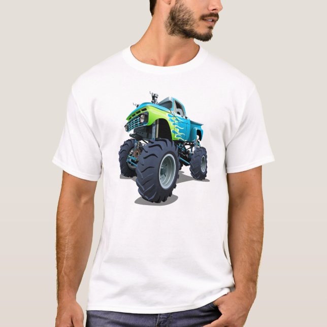 T-shirt Camion monstre de dessin animé (Devant)