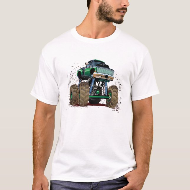 T-shirt Camion monstre de dessin animé (Devant)