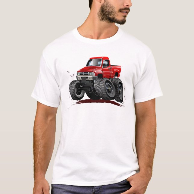 T-shirt Camion monstre de dessin animé (Devant)