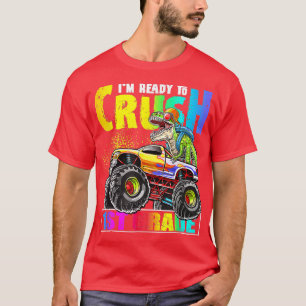 T-shirt Camion monstre de dinosaure de 1ère année de broya