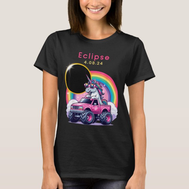 T-shirt Camion Monstre Éclipse Solaire Totale (Devant)