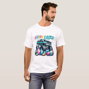 T-shirt camion monstre et oeufs de pâques