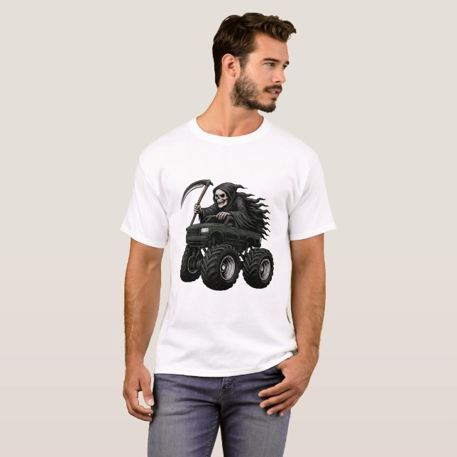 T-shirt Camion Monstre Faucheuse (Devant entier)