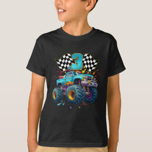 T-shirt Camion Monstre Garçon 3 Ans 3ème Anniversaire Incr