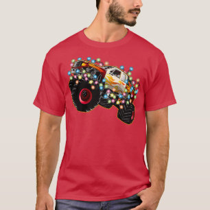 T-shirt Camion monstre génial avec lumières de Noël 2