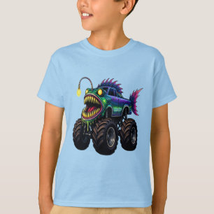 T-shirt Camion Monstre Poisson Pêcheur