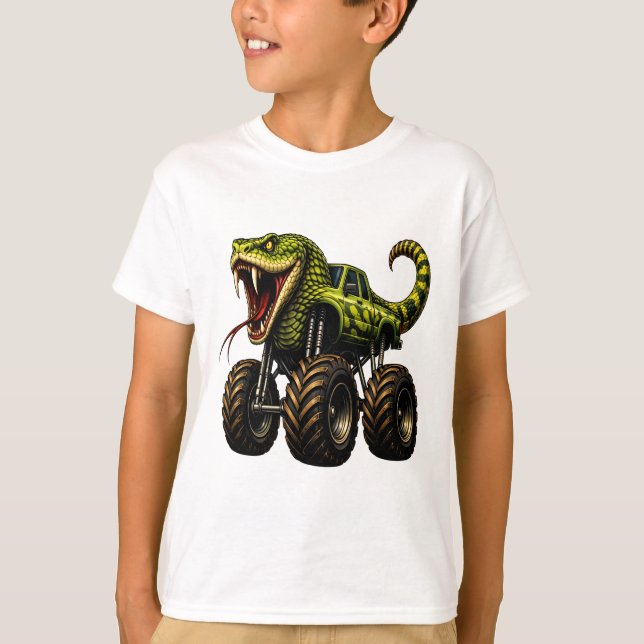 T-shirt Camion Monstre Vipère Venimeuse (Devant)