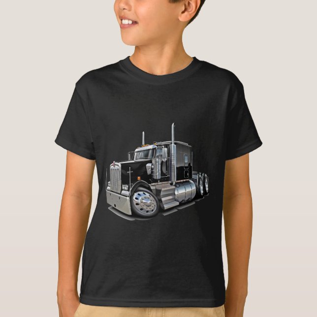 T-shirt Camion noir de Kenworth w900 (Devant)