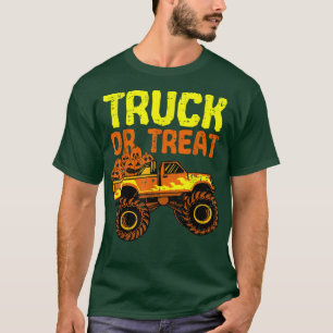T-shirt Camion Ou Traiter Citrouilles Enfants Garçons Hall
