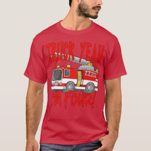 T-shirt Camion Oui, je suis quatre Camion d'incendie pour