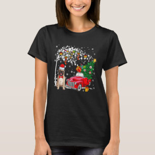 T-shirt Camion père Noël Carlin Red Pickup transportant un