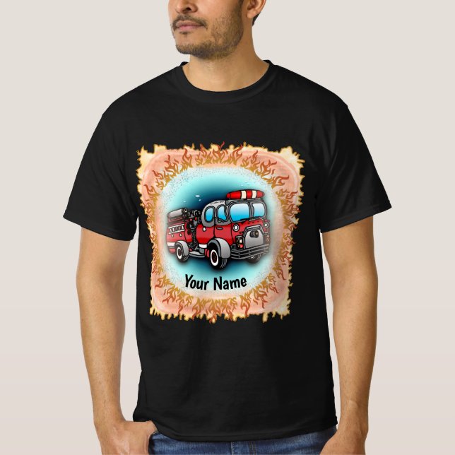 T-shirt Camion petit feu d'eau (Devant)