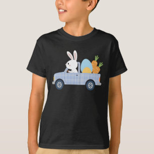 T-shirt Camion Plaid Bunny Cute Toddler Garçon Carotte