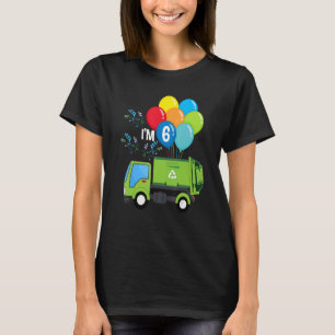 T-shirt Camion-poubelle 6e anniversaire Véhicule Ballons v