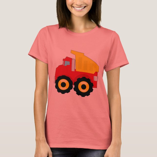 T-shirt Camion-poubelle de construction pour enfants (Devant)