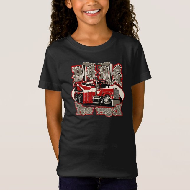 T-Shirt Camion remorque de dessin (Devant)